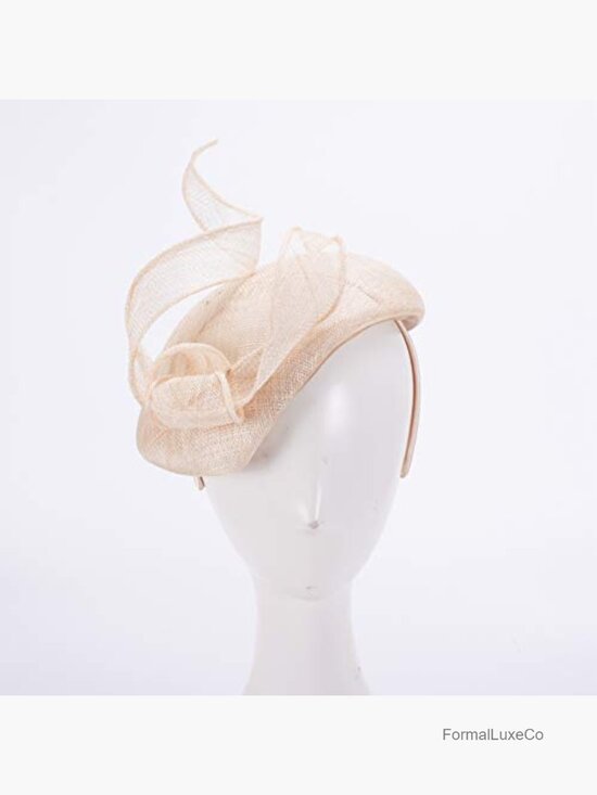 Sinamay Teardrop Fascinator Hat Bridal Cocktail Horse Racing Headband